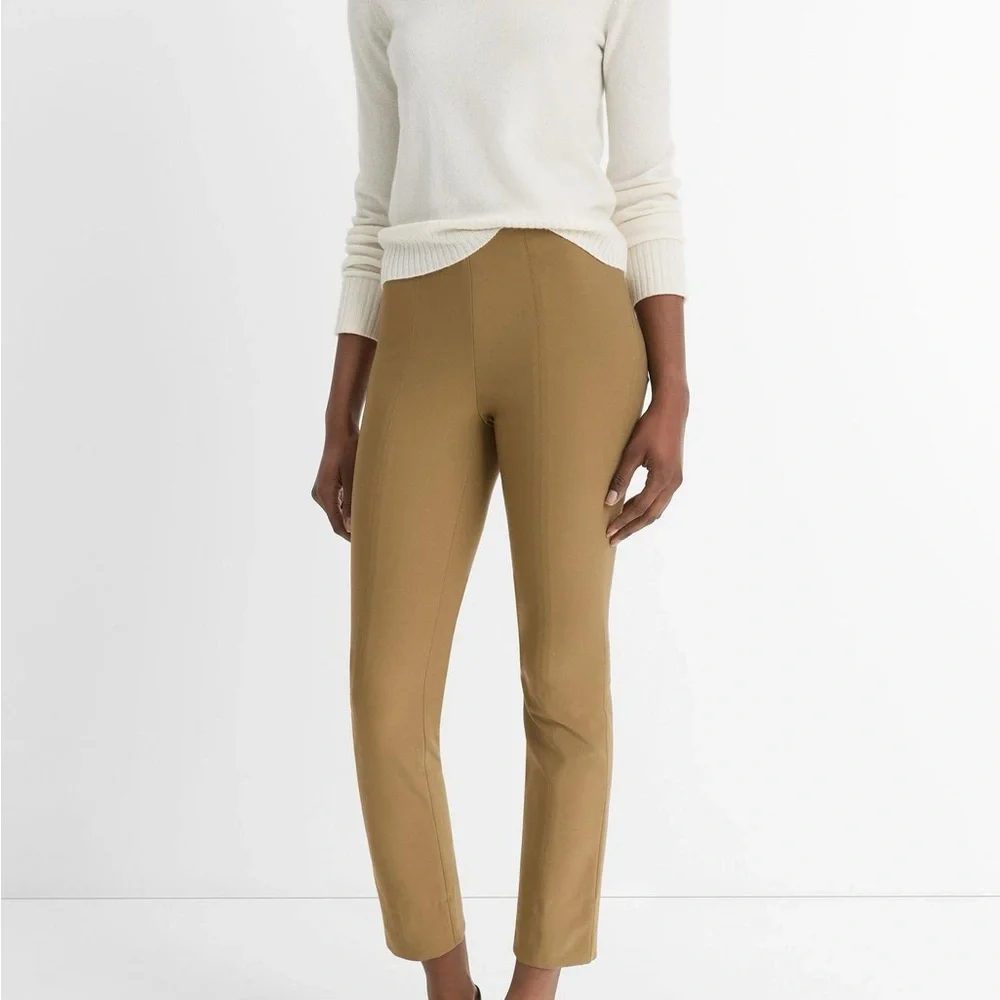 Vince Italian Cotton-Blend Stitch-Front Seam Legging - M Minimalist Luxury